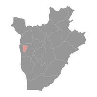 bujumbura mairie Provincia carta geografica, amministrativo divisione di burundi. vettore