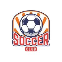 calcio logo o calcio club sport cartello distintivo vettore