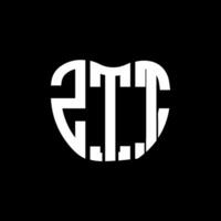 ztt lettera logo creativo design. ztt unico design. vettore