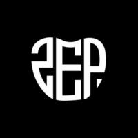 zep lettera logo creativo design. zep unico design. vettore