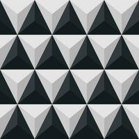 piramide modello senza soluzione di continuità, sfondo, astratto geometrico, nero e bianca, 3d, eleganza sfondo, vettore illustrazione