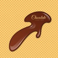 Cioccolato liquido o vernice marrone. Illustrazione vettoriale