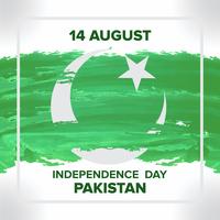 Felice giorno dell&#39;indipendenza 14 agosto Pakistan Greeting Card vettore