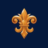 d'oro fleur-de-lis simboli come vettore