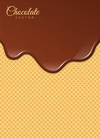 Cioccolato liquido o vernice marrone. Illustrazione vettoriale