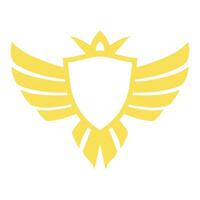 alato cornici. volante uccello scudo emblema, aquila Ali distintivo telaio e retrò aviazione veloce ala simbolo vettore