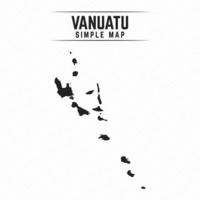 semplice mappa nera di vanuatu isolata su sfondo bianco vettore