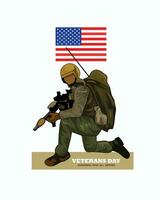 veterani giorno bandiera vettore forma sfondo per sfondo design.