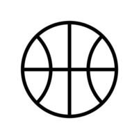 pallacanestro, cestino palla icona nel linea stile design isolato su bianca sfondo. modificabile ictus. vettore
