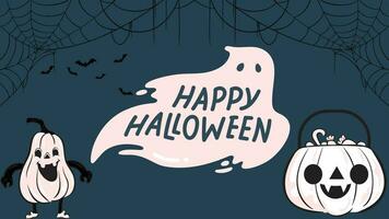 felice carta di halloween vettore