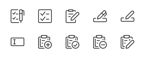 modulo riempire, ingresso, carta documenti icone. linea simbolo. file icona. piegato scritto carta. linea icona - azione vettore. per il uso di ui e mobile app, ragnatela luogo interfaccia. vettore