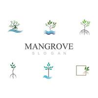 mangrovia logo icona vettore