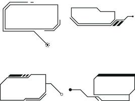 hud chiamare titolo nel futuristico forma. vettore illustrazione impostare.