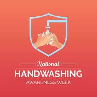 vettore illustrazione design concetto di nazionale mano lavaggio consapevolezza settimana striscione, manifesto, carta, sfondo design.
