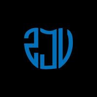 zjv lettera logo creativo design. zjv unico design. vettore
