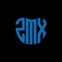 zmx lettera logo creativo design. zmx unico design. vettore