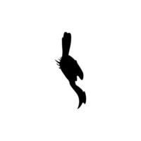 volante grande corno uccello silhouette. può uso per arte illustrazione, logo grammo, sito web, pittogramma o grafico design elemento. vettore illustrazione