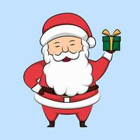 Santa Claus cartone animato. allegro Natale vettore
