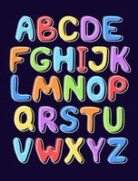 alfabeto inglese carino disegnato a mano vettore