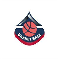 pallacanestro club logo vettore, emblema, disegni con sfera. sport distintivo vettore illustrazione