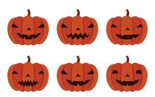 zucca Halloween . piatto design vettore illustrazione collezione