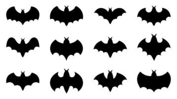 set di icone pipistrello - illustrazione vettoriale.