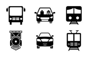 set di icone di trasporto - illustrazione vettoriale. vettore