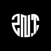 znt lettera logo creativo design. znt unico design. vettore