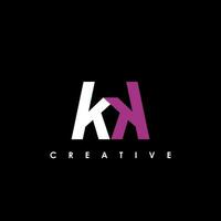 kk lettera iniziale logo design modello vettore illustrazione