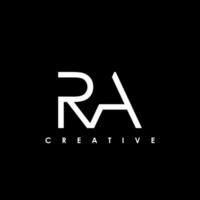 RA lettera iniziale logo design modello vettore illustrazione