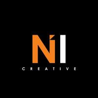 n1 lettera iniziale logo design modello vettore illustrazione