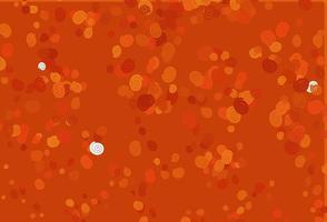 modello vettoriale arancione chiaro con forme di bolle.