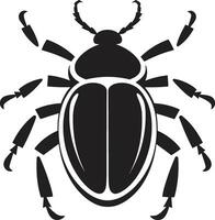 monogramma insetto design reale scarafaggio cresta vettore