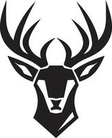 noir animali selvatici maestà cervo icone bellezza scolpito natura selvaggia nero vettore Cervi intricato design