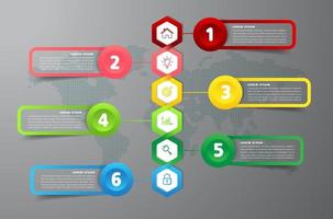 modello di casella di testo timeline moderna, banner infografica vettore