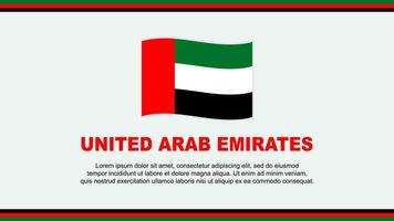 unito arabo Emirates bandiera astratto sfondo design modello. unito arabo Emirates indipendenza giorno bandiera sociale media vettore illustrazione. design