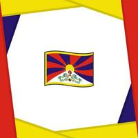 Tibet bandiera astratto sfondo design modello. Tibet indipendenza giorno bandiera sociale media inviare. Tibet bandiera vettore