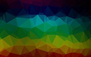 multicolore scuro, modello di mosaico triangolo vettoriale arcobaleno.