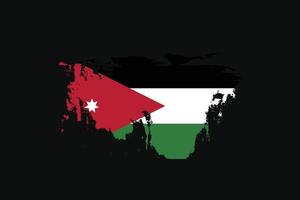 bandiera stile grunge della giordania. illustrazione vettoriale.