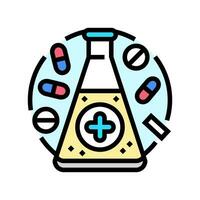 farmacologia farmacista colore icona vettore illustrazione