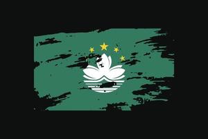 bandiera stile grunge di Macao. illustrazione vettoriale. vettore