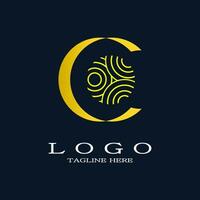 esclusivo lettera c e o logo con d'oro colore. squillare o gioielleria logo concetto. design logo per il tuo marca e azienda nome. vettore