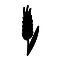 orecchio orzo cereale glifo icona vettore illustrazione
