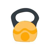 persone fitness kettlebell cartone animato vettore illustrazione