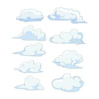 nube impostato cartone animato vettore illustrazione
