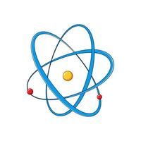 orbita atomo cartone animato vettore illustrazione