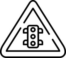 traffico leggero cartello vettore icona