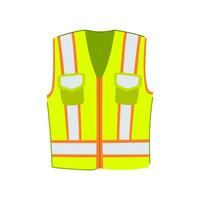 uniforme sicurezza veste cartone animato vettore illustrazione
