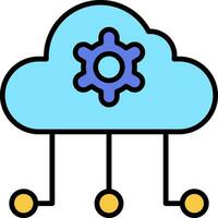 icona del vettore di cloud computing