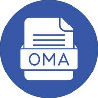 oma file formato vettore icona